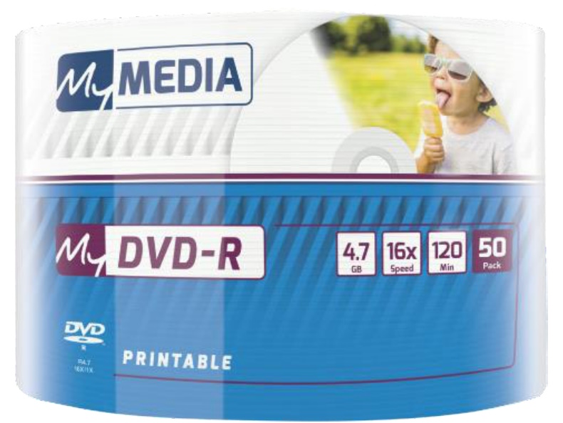 Диск MyMedia DVD-R 4.7GB 16X Wrap Printable ( Без шпинделя-50шт) 69202